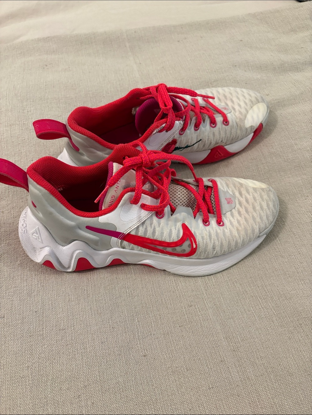 Nike White and Pink Sneakers